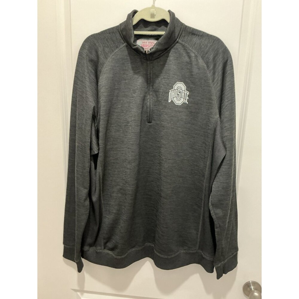 Ohio State Pullover XXL Mens 1/4 Zip Varsity Authentic Apparel Gray
